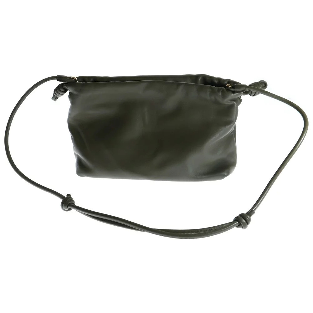 Loewe Khaki Handbag Purse Flamenco Shoulder Green Bag